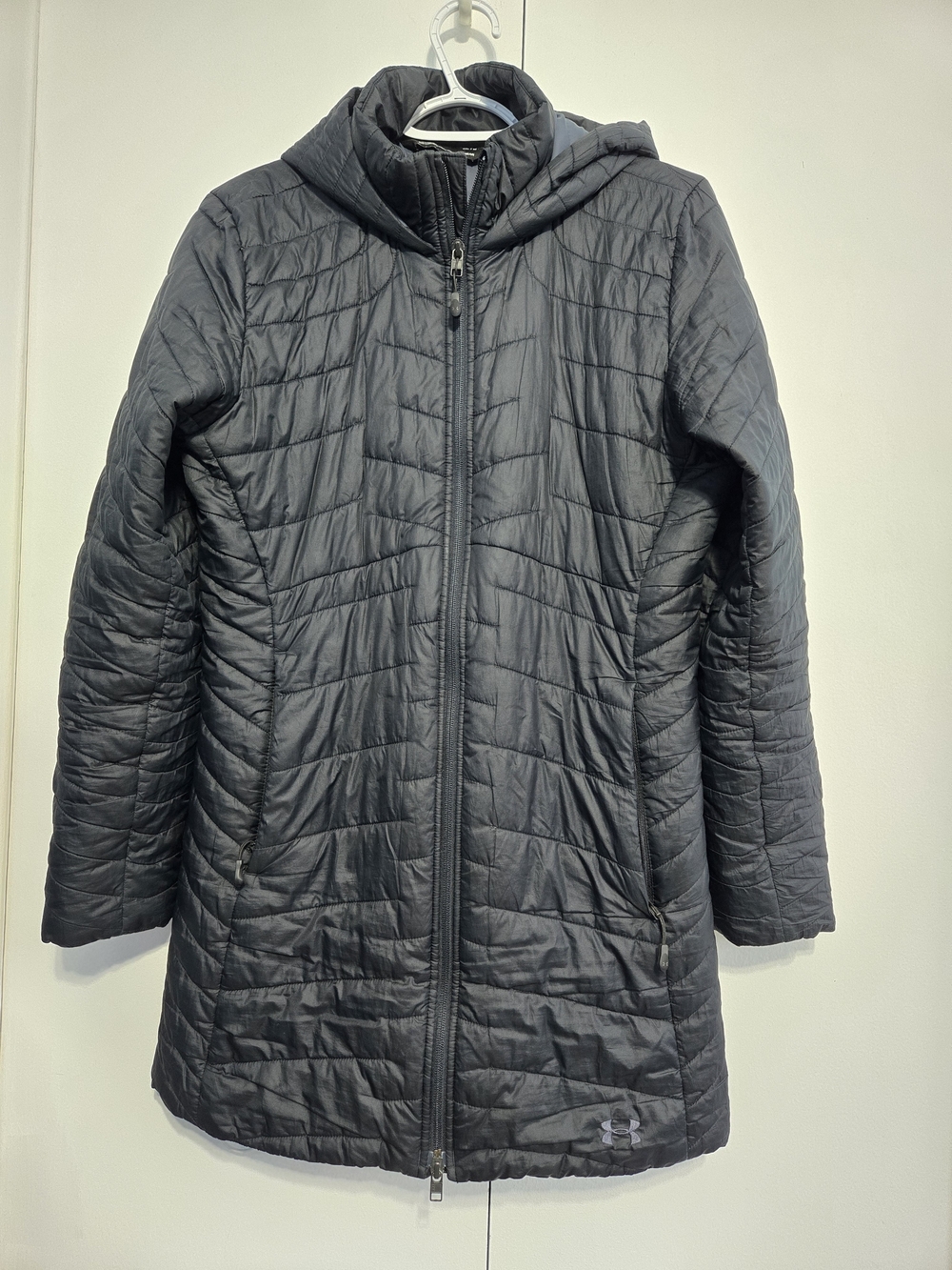Under Armour ColdGear Storm Hooded Long Puffer Jacket Black Medium